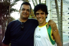 De Zotti e o tenista Bruno Rosa, em Floripa