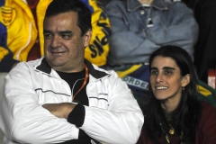 Na Copa Davis - Brasil x Equador, com a colega jornalista Rafaela Meditsch - 2009