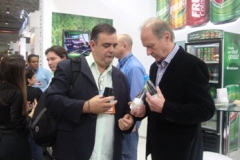 De Zotti e Nelson Eggers, diretor-presidente da Fruki, na Expoagas 2013