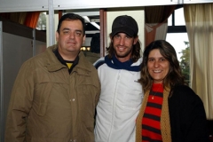 No Gramado Open de Tênis, com o tenista Flávio Saretta