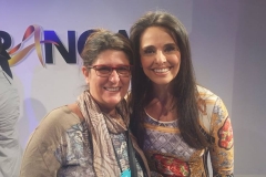 Na francal 2017, com a colega jornalista Carla Vilhena