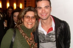 Ana com o ator da Globo, Sidney Sampaio