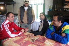 Júnior, Pohlman, Meligeni e De Zotti no torneio de tênis em Gramado