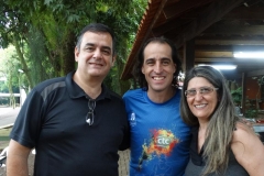 Com o ex-tenista Fernando Meligeni, no torneio em Lajeado
