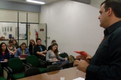 Palestrando para os alunos da Comunicação Social, na Unisinos, set 2009
