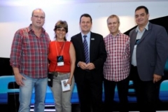 Ana e De Zotti, com Milton Killing, Elivir Desiam e Marcelo Clark Alves