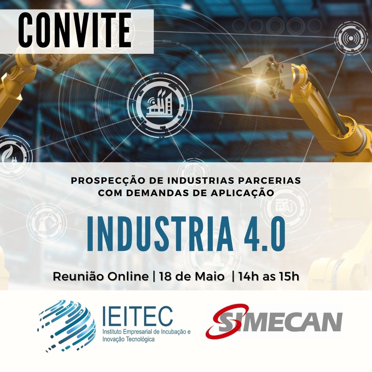 Indústria 4.0 será tema de reunião on-line do IEITEC com apoio do Simecan