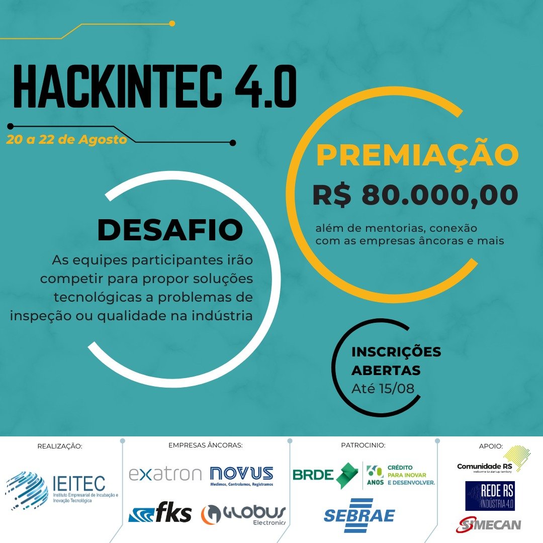 Inscrições para o Hackintec 4.0 do IEITEC seguem até domingo