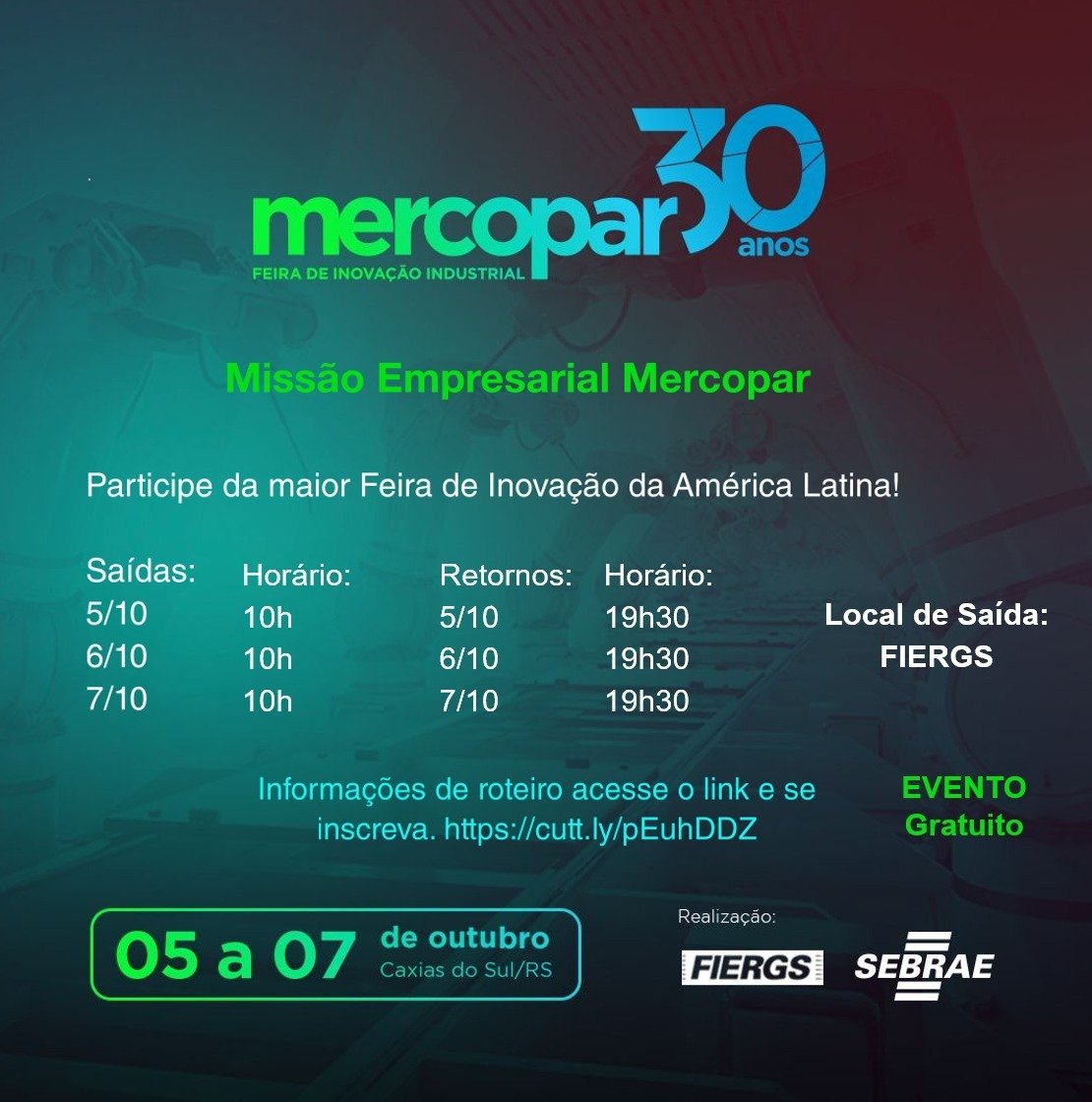 Associadas do Simecan têm a oportunidade de participar da 30ª Mercopar, em Caxias do Sul, com as Missões Empresariais