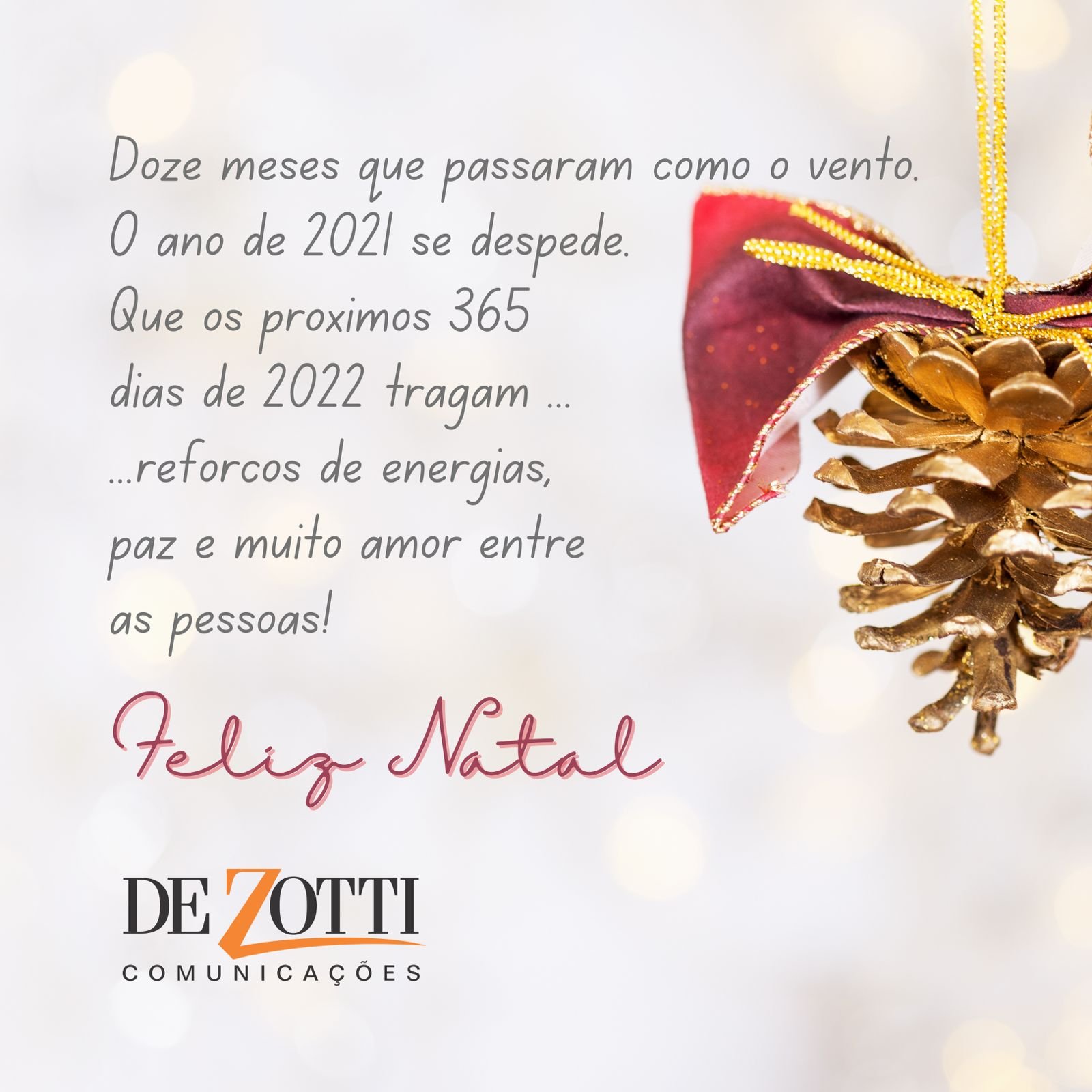 Um feliz Natal e novo ano para todos os nossos amigos | De Zotti  Comunicações